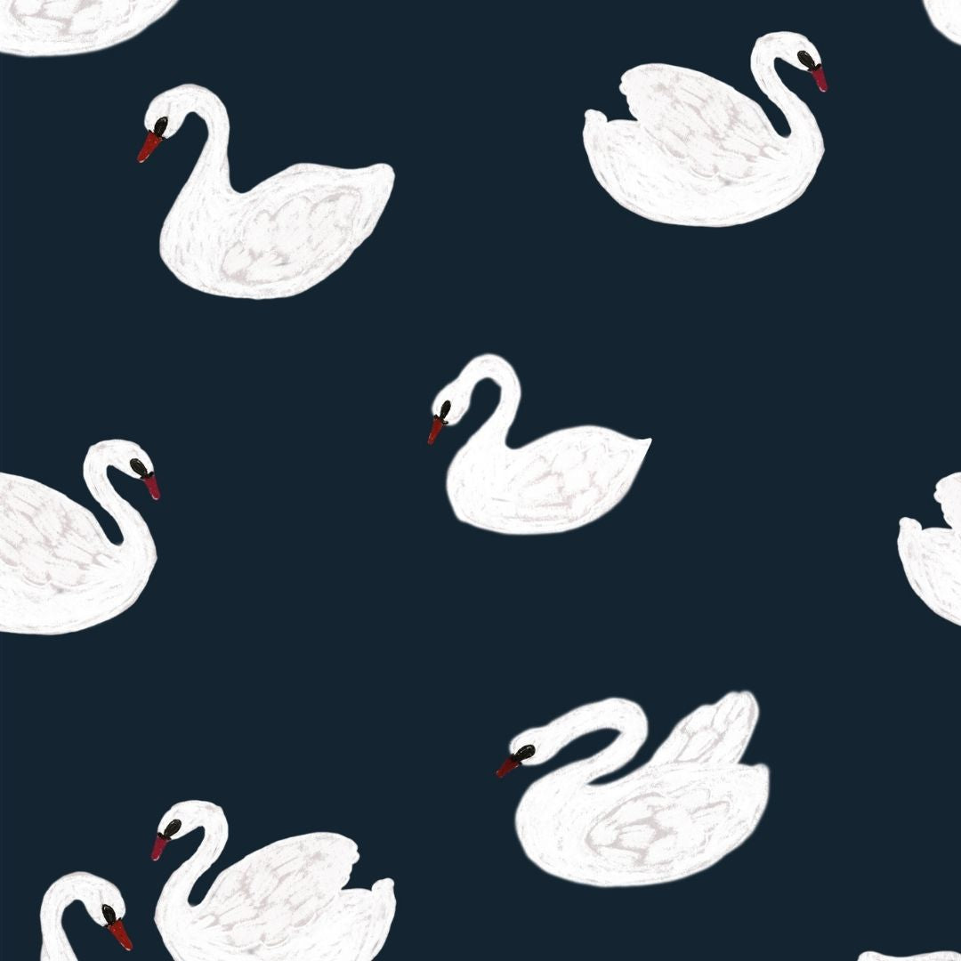 Swans - Night blue - Joëlle Wehkamp