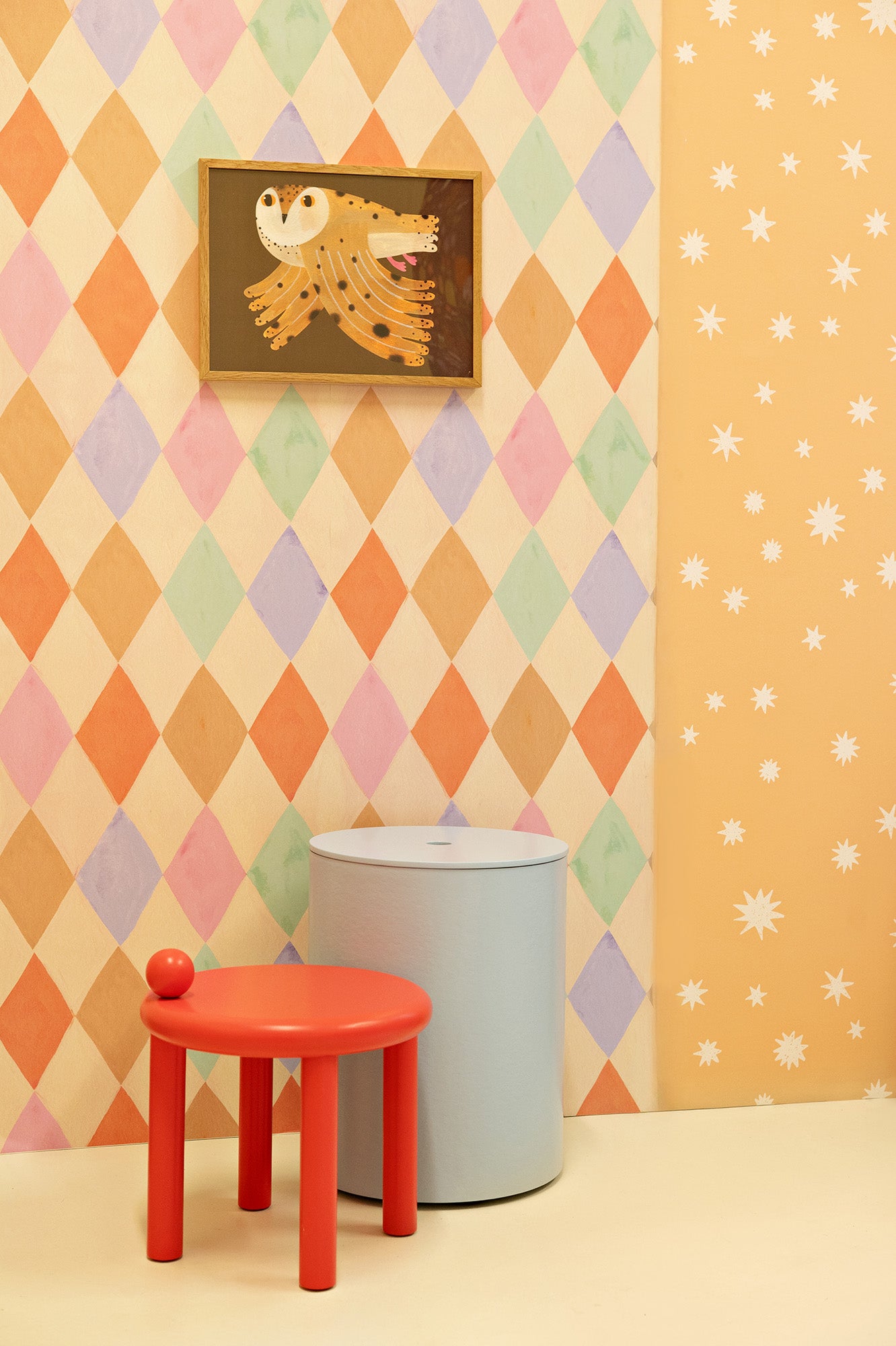 Harlequin Pastel Wallpaper – Meet Me at the Wall x Aniek Bartels