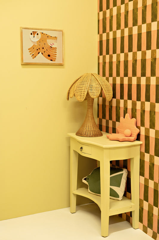 Playful Blocks Moss Wallpaper – Meet Me at the Wall x Aniek Bartels