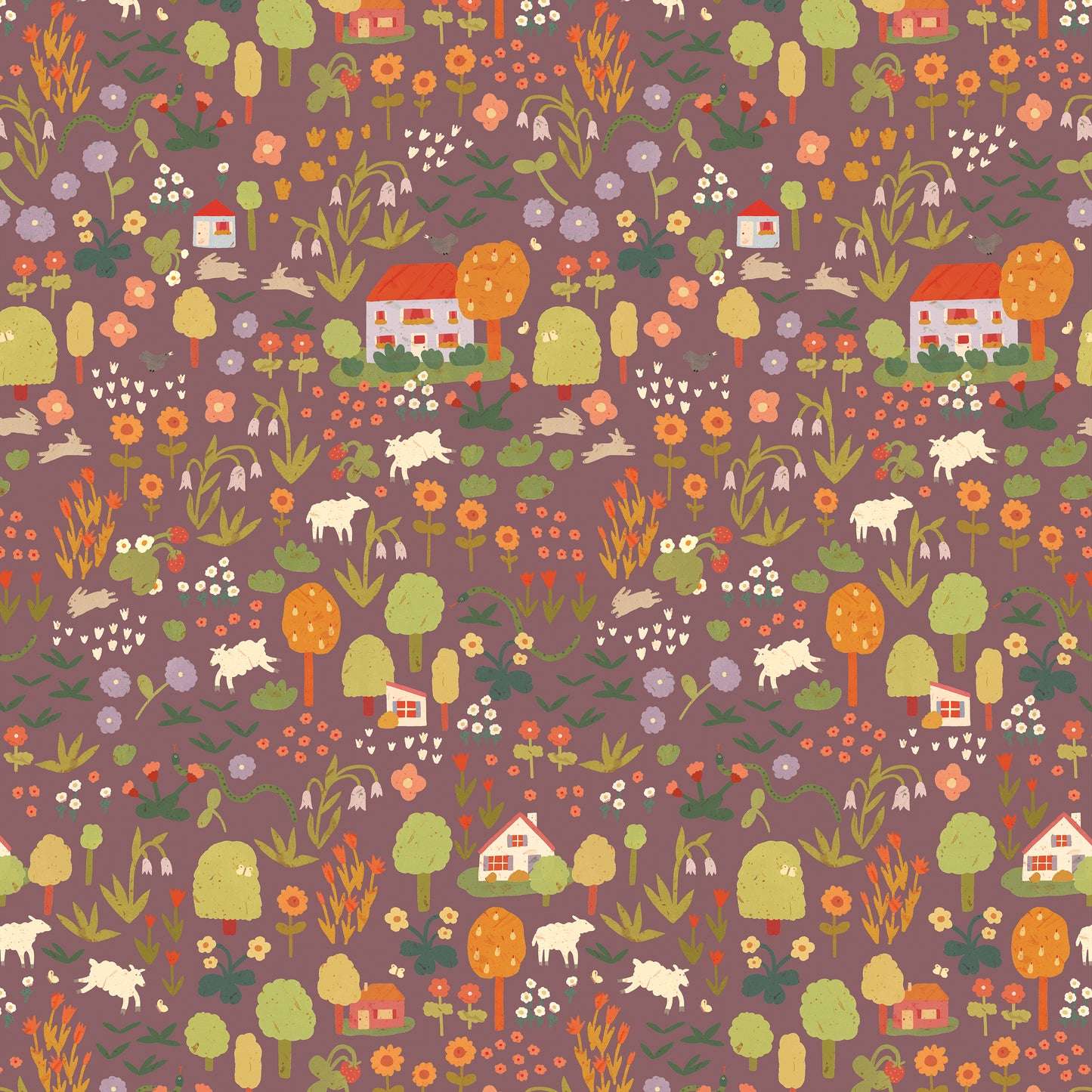 Wildflowers - Dark Mauve - Lotte Dirks