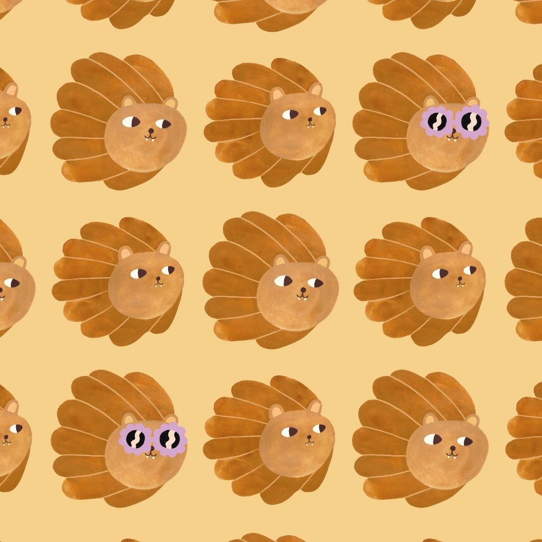 Lion head - Butter Yellow - Aniek Bartels