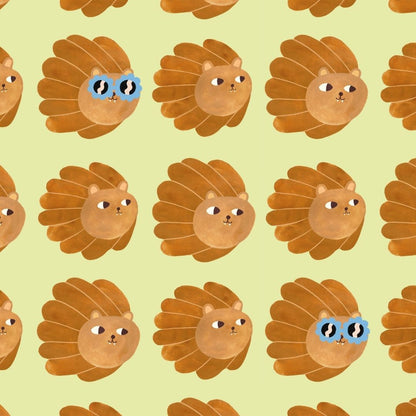 Lion head - Matcha - Aniek Bartels