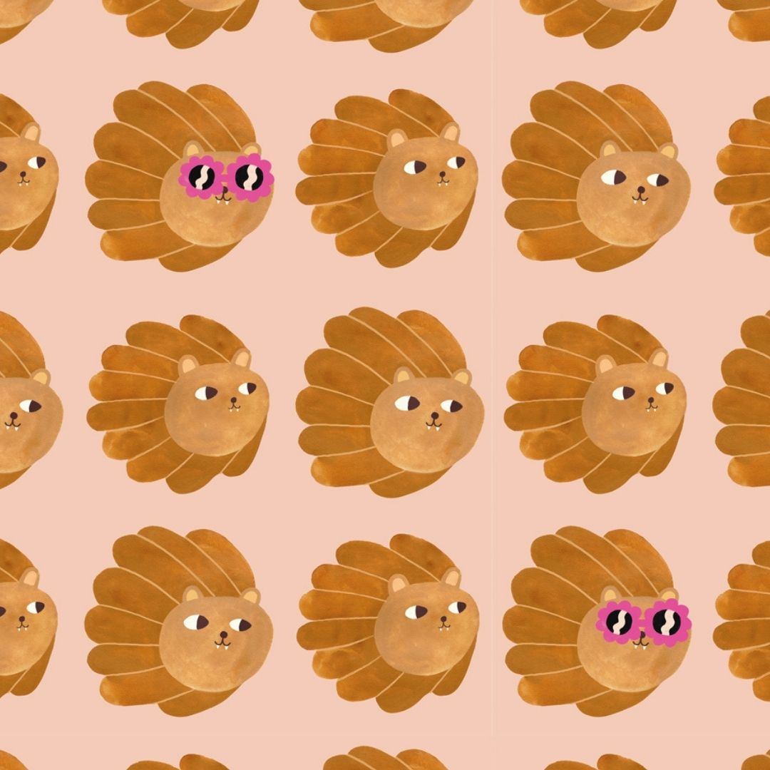 Lion head - Pale Pink - Aniek Bartels