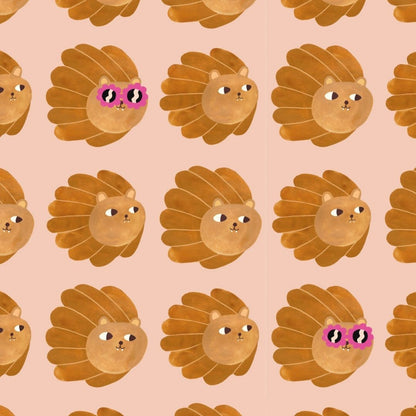 Lion head - Pale Pink - Aniek Bartels