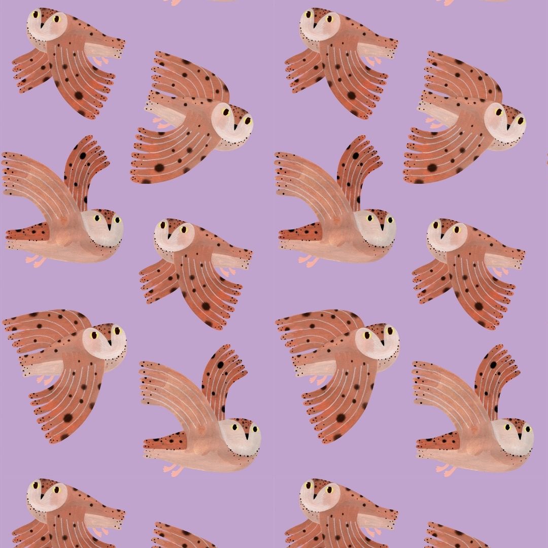 Owl - Lilac - Aniek Bartels