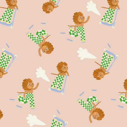 Skating Lion - Green - Aniek Bartels