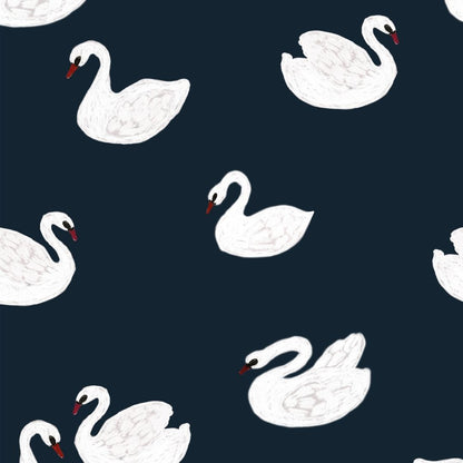 Swans - Night blue - Joëlle Wehkamp