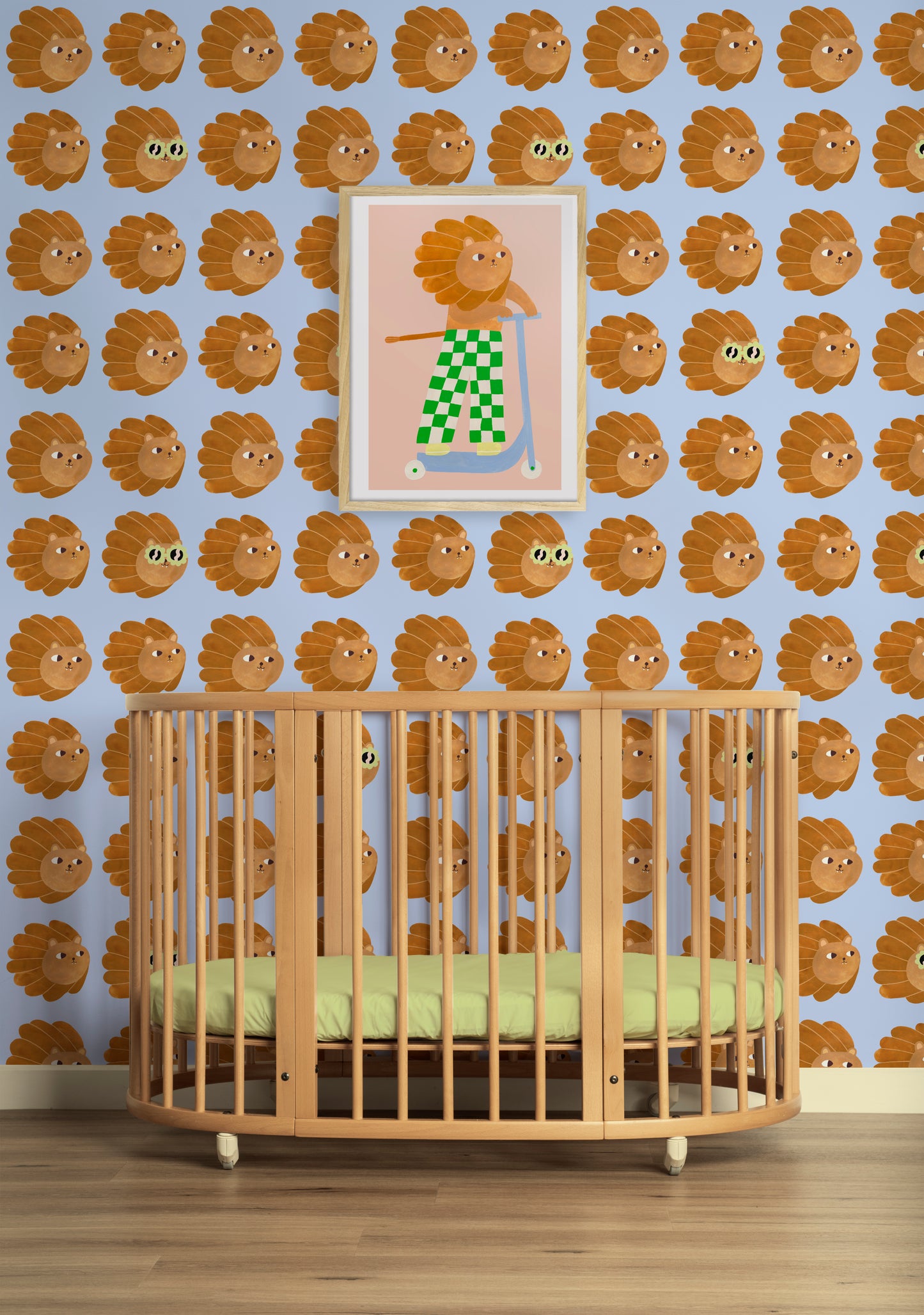 Lion head - Blue - Aniek Bartels