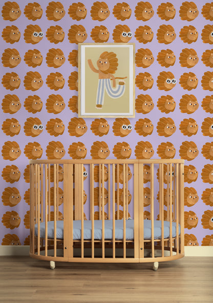 Lion head - Lilac - Aniek Bartels