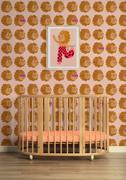 Lion head - Pale Pink - Aniek Bartels