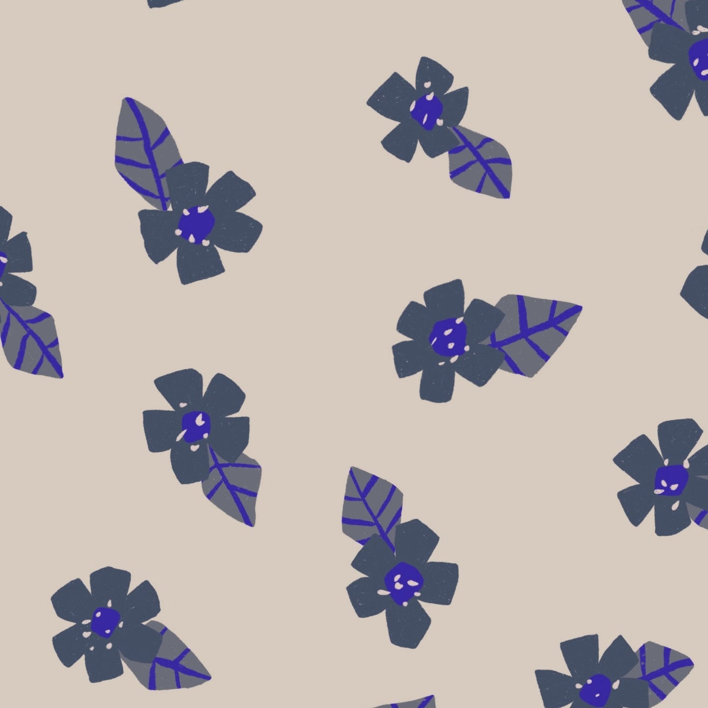 Poppy Flowers Soft Green - Naturel Noord