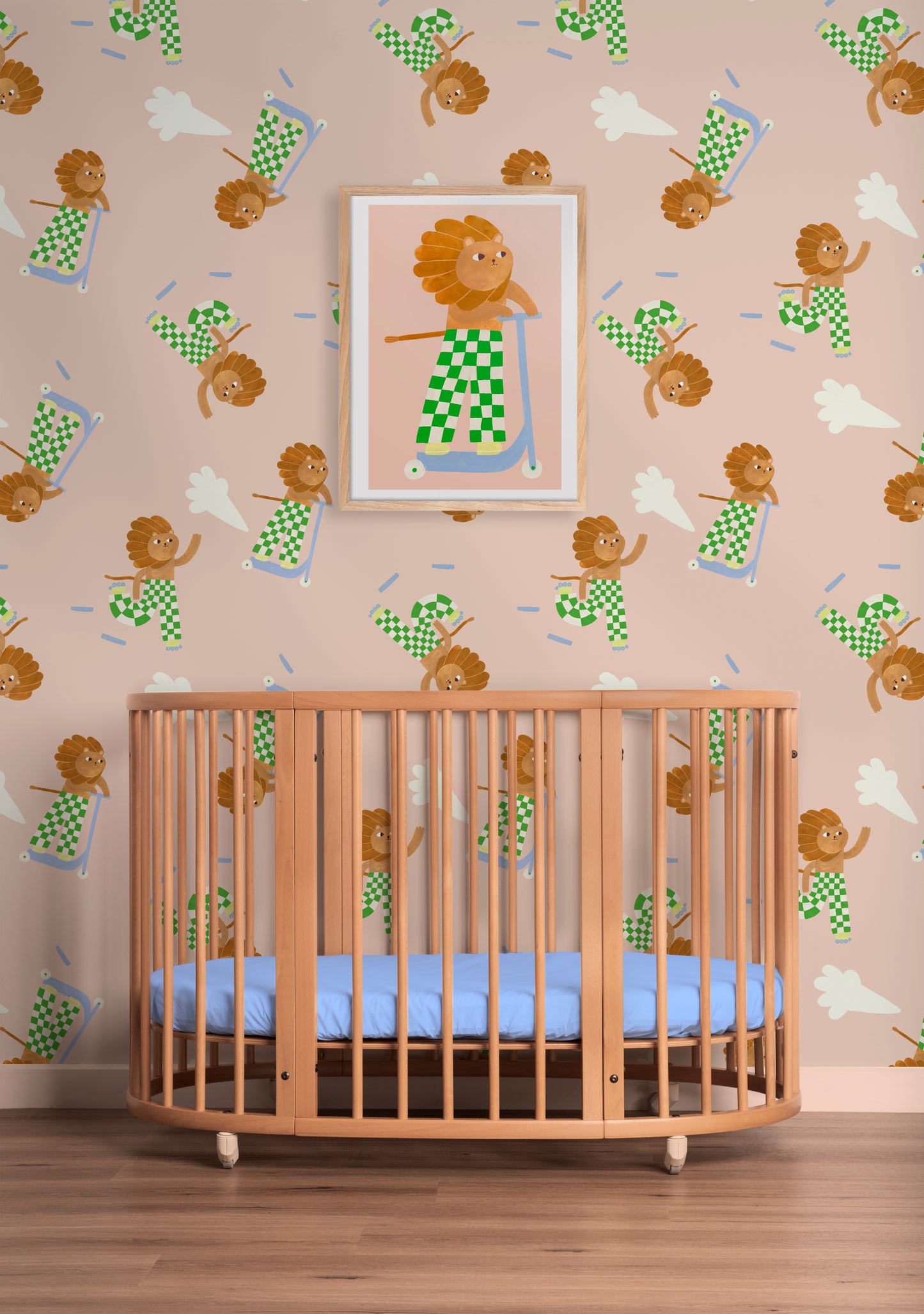 Skating Lion - Green - Aniek Bartels