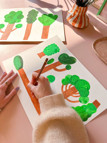 Trees - Pale pink - Aniek Bartels