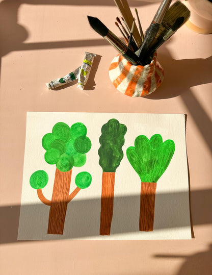 Trees - Sky Blue - Aniek Bartels