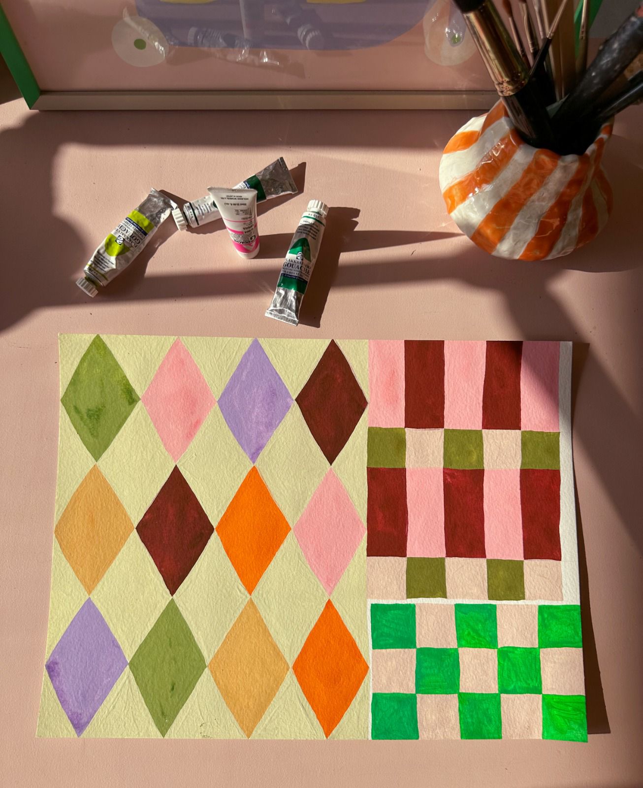 Square blocks green - Aniek Bartels