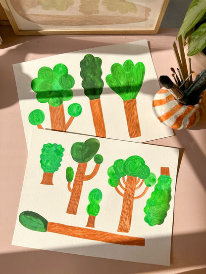 Trees - Sky Blue - Aniek Bartels