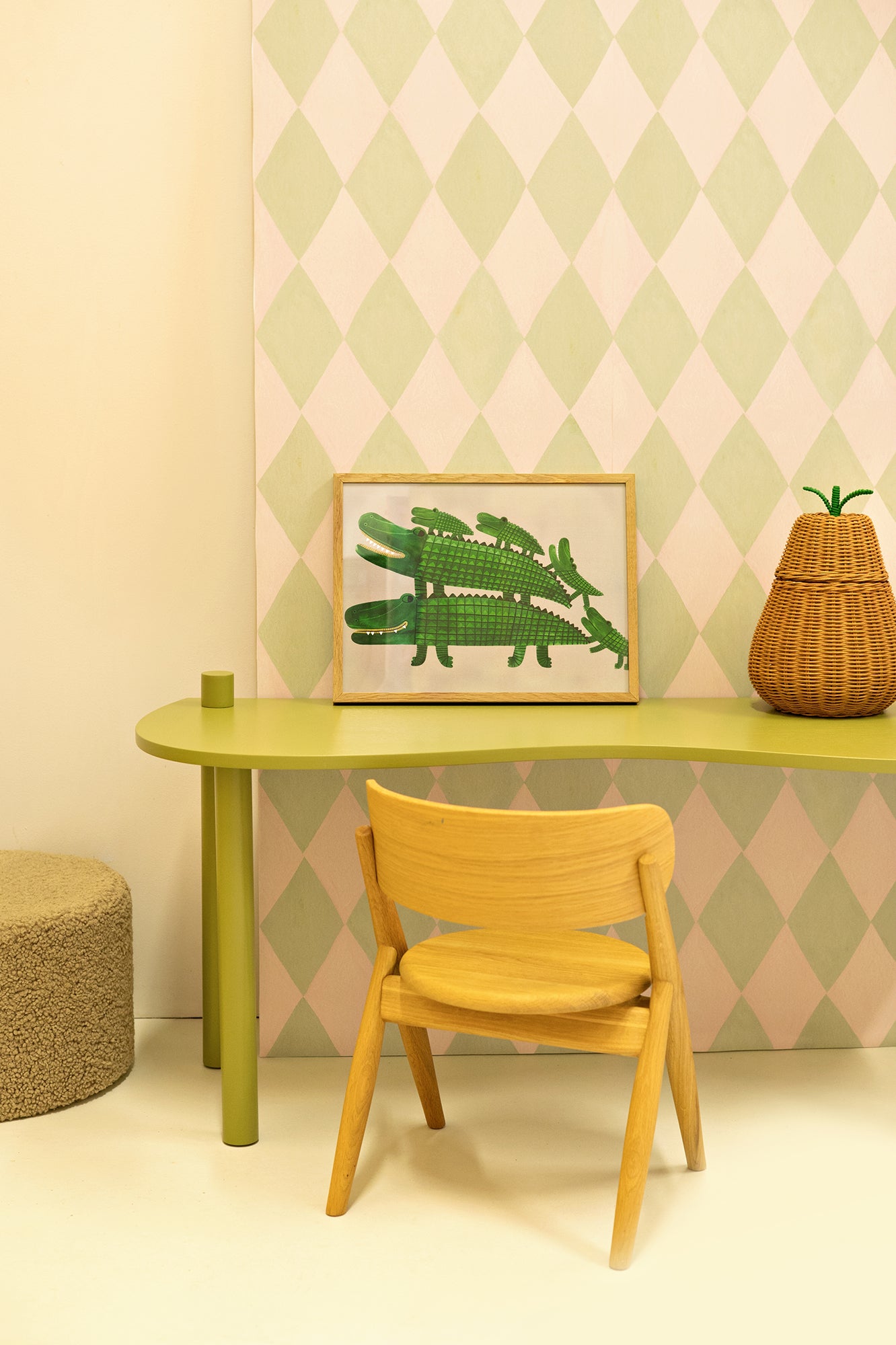 Harlequin Mint Wallpaper – Meet Me at the Wall x Aniek Bartels