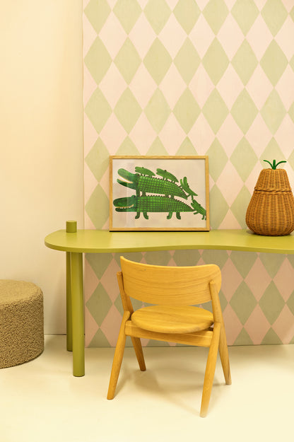 Harlequin Mint Wallpaper – Meet Me at the Wall x Aniek Bartels
