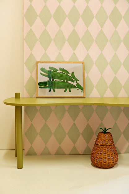Harlequin Mint Wallpaper – Meet Me at the Wall x Aniek Bartels