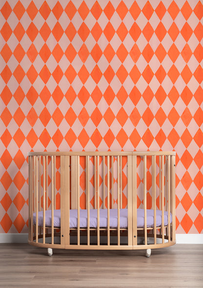 Harlequin Coral Wallpaper – Meet Me at the Wall x Aniek Bartels