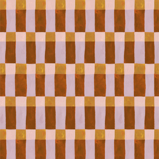 Playful Blocks Warm Wallpaper – Meet Me at the Wall x Aniek Bartels