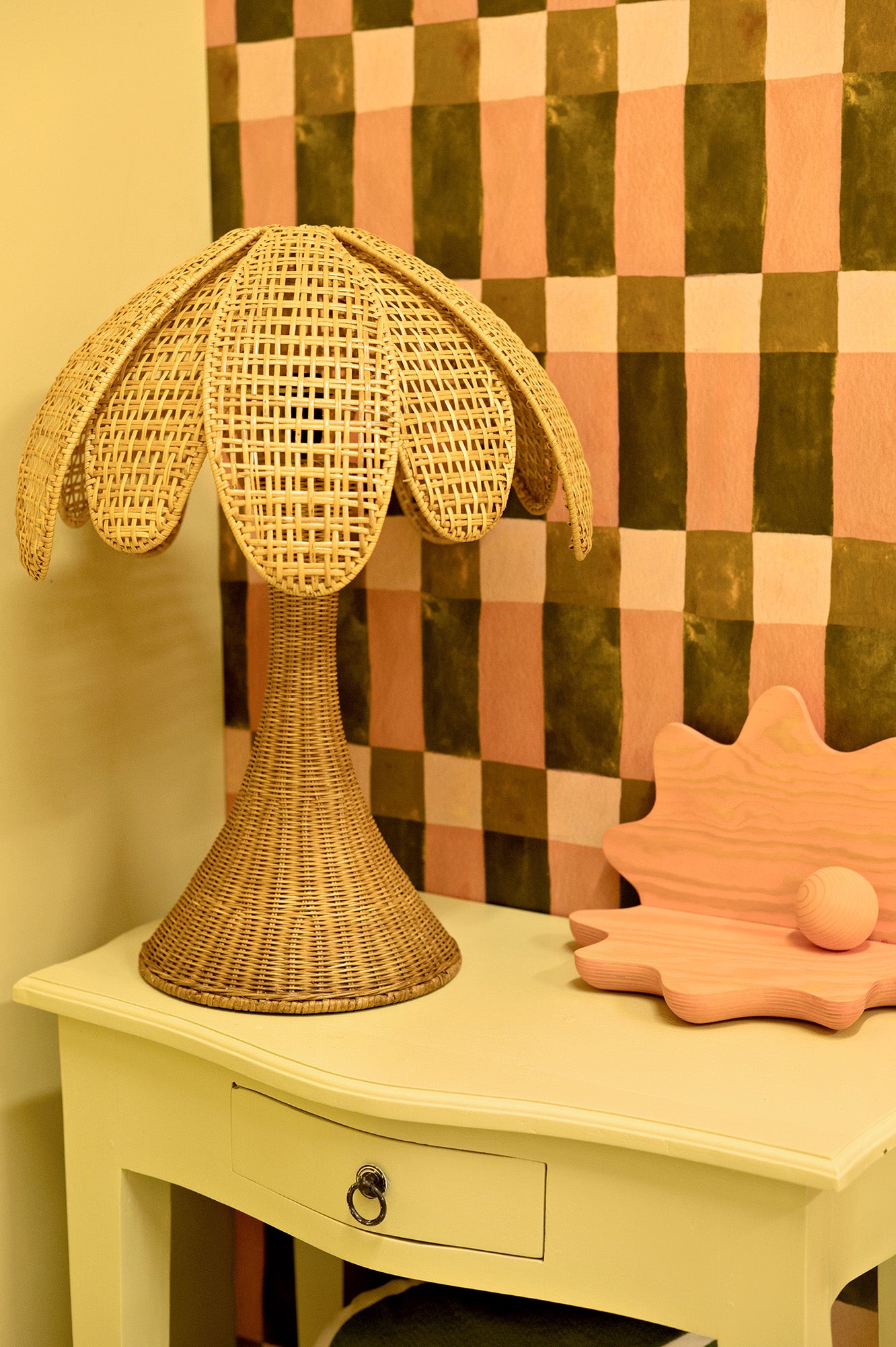 Playful Blocks Moss Wallpaper – Meet Me at the Wall x Aniek Bartels