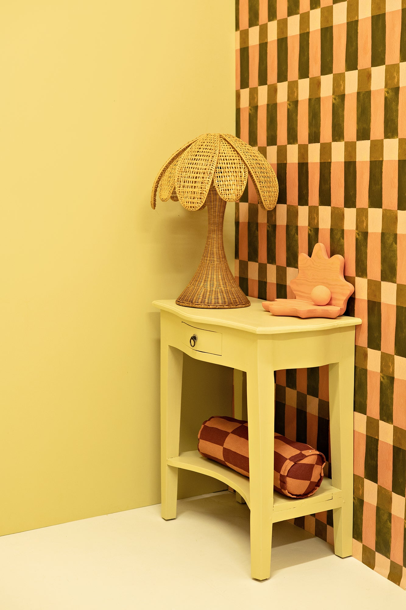 Playful Blocks Moss Wallpaper – Meet Me at the Wall x Aniek Bartels