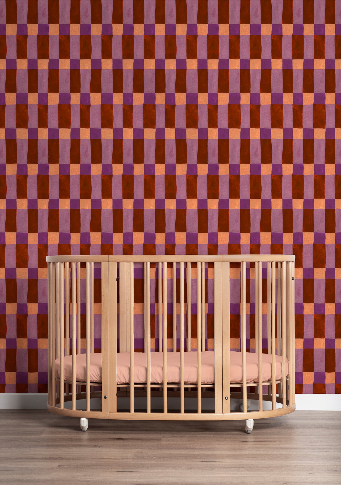 Playful Blocks Amethist Wallpaper – Meet Me at the Wall x Aniek Bartels