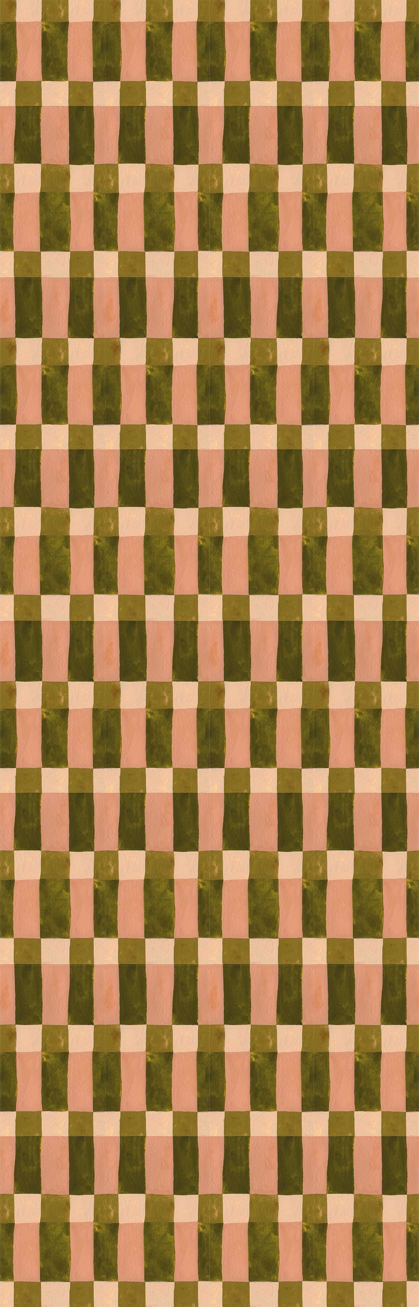 Playful Blocks Moss Wallpaper – Meet Me at the Wall x Aniek Bartels