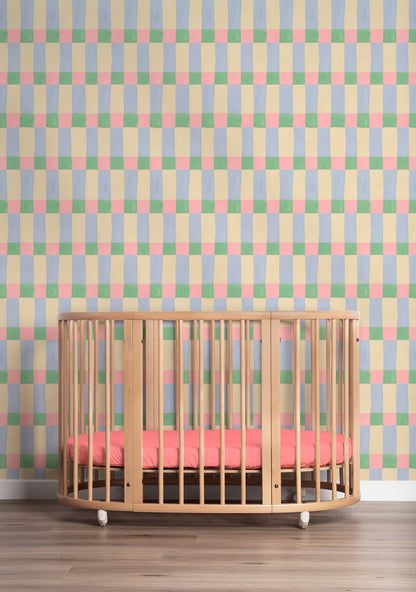 Playful Blocks Pastel Wallpaper – Meet Me at the Wall x Aniek Bartels