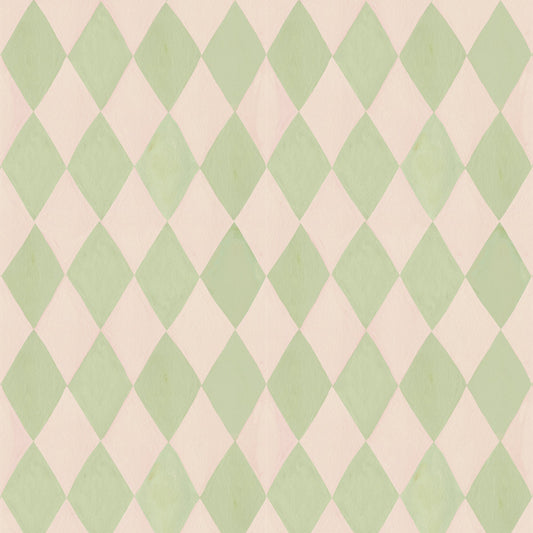 Harlequin Mint Wallpaper – Meet Me at the Wall x Aniek Bartels