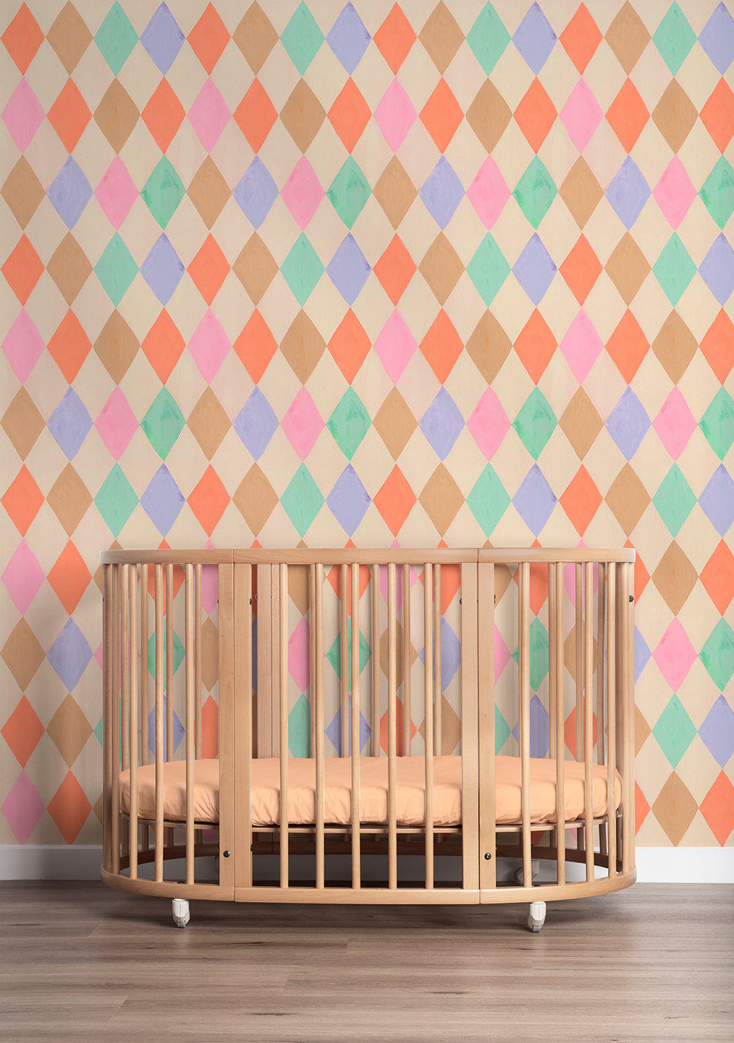 Harlequin Pastel Wallpaper – Meet Me at the Wall x Aniek Bartels